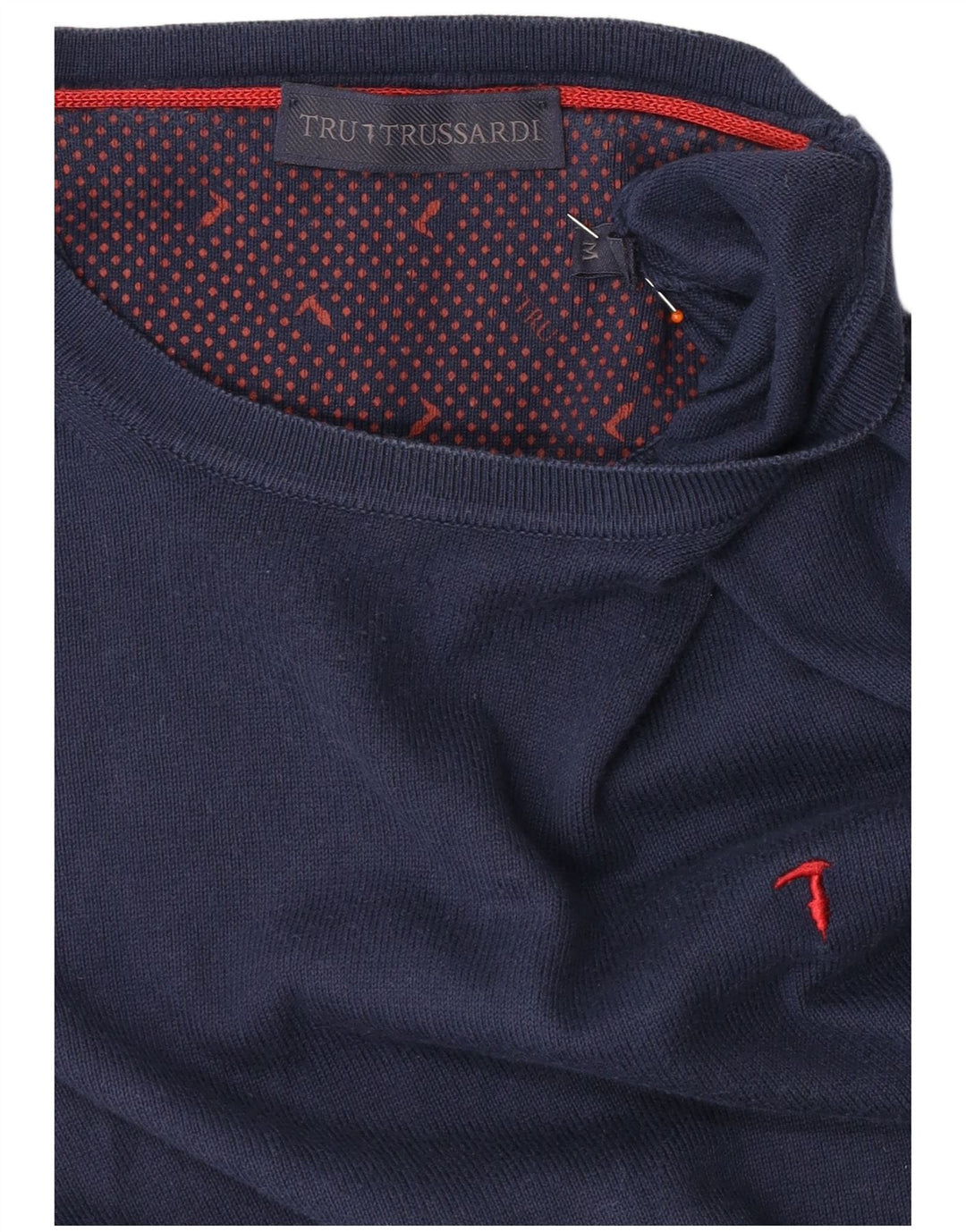 TRUSSARDI Pull Col Rond Homme Bleu Marine Moyen Coton
