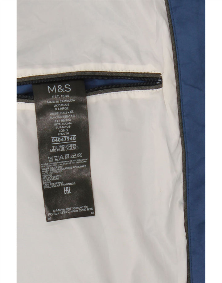 Marks & Spencer Veste Bomber Homme UK 42 XL Bleu Polyester