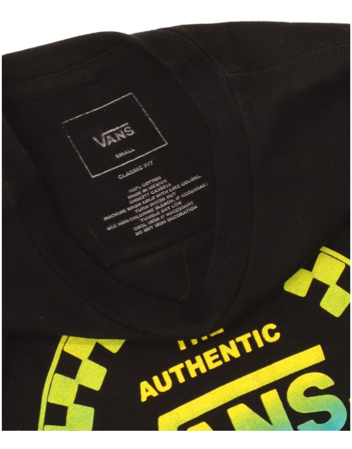 Vans T-shirt graphique coupe classique pour hommes, petit coton noir
