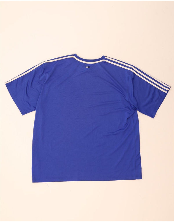ADIDAS Hommes Climalite T-Shirt Haut 2XL Bleu Polyester