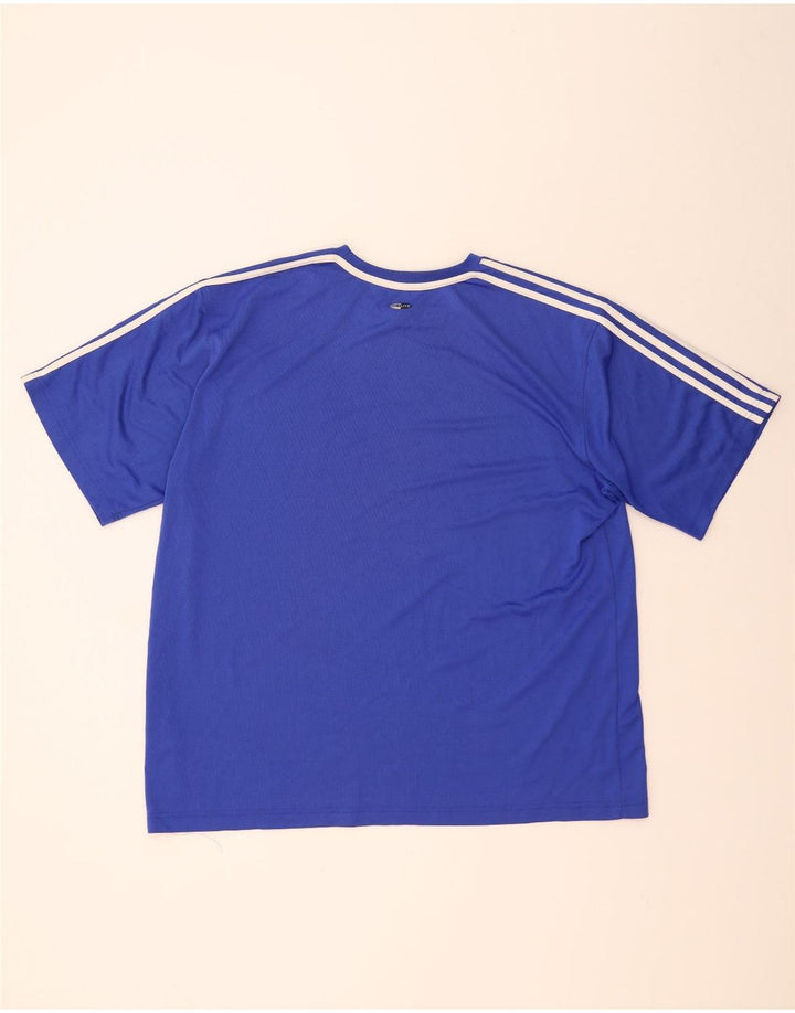 ADIDAS Hommes Climalite T-Shirt Haut 2XL Bleu Polyester
