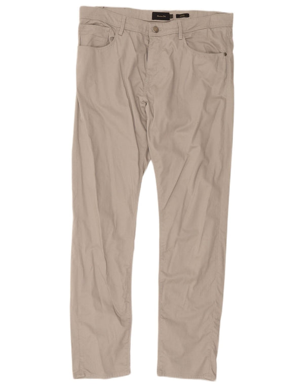 Massimo Dutti Pantalon décontracté pour homme EU 44 Large W34 L30 Gris Géométrique