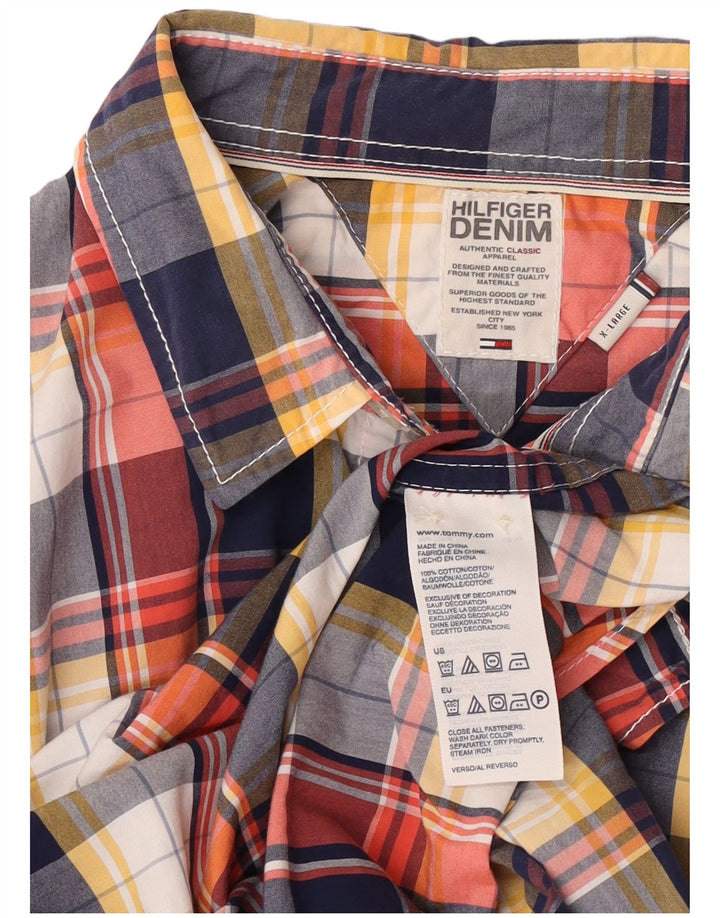 Tommy Hilfiger Chemise Homme XL Coton à Carreaux Multicolore