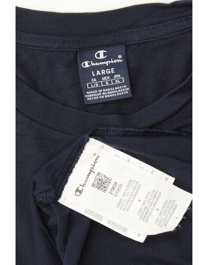 Champion T-Shirt Homme Haut Large Bleu Marine Coton