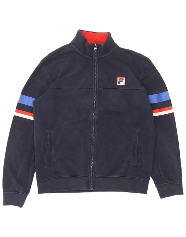 Fila Veste de survêtement pour homme en coton bleu marine Taille L