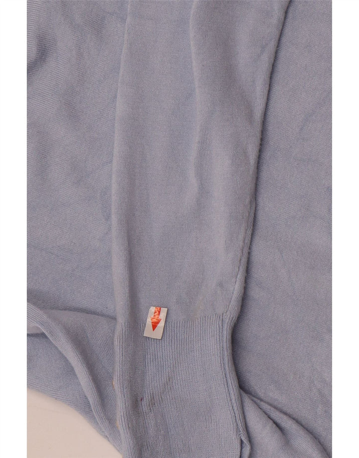 Zara Pull col bateau pour femme UK 12 Bleu moyen Viscose