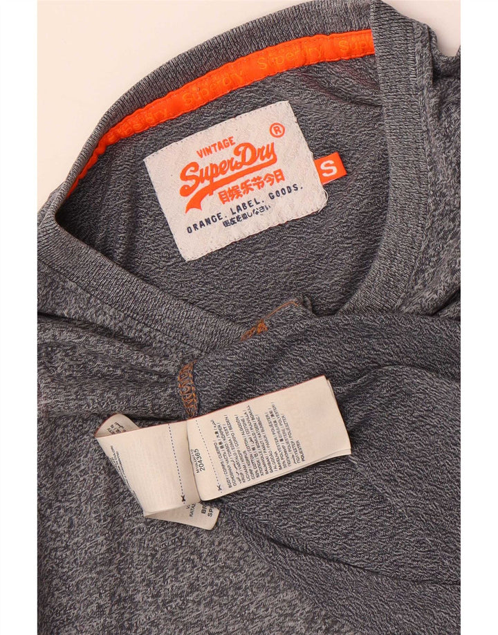 Superdry T-Shirt Top Petit Gris Moucheté Coton Homme