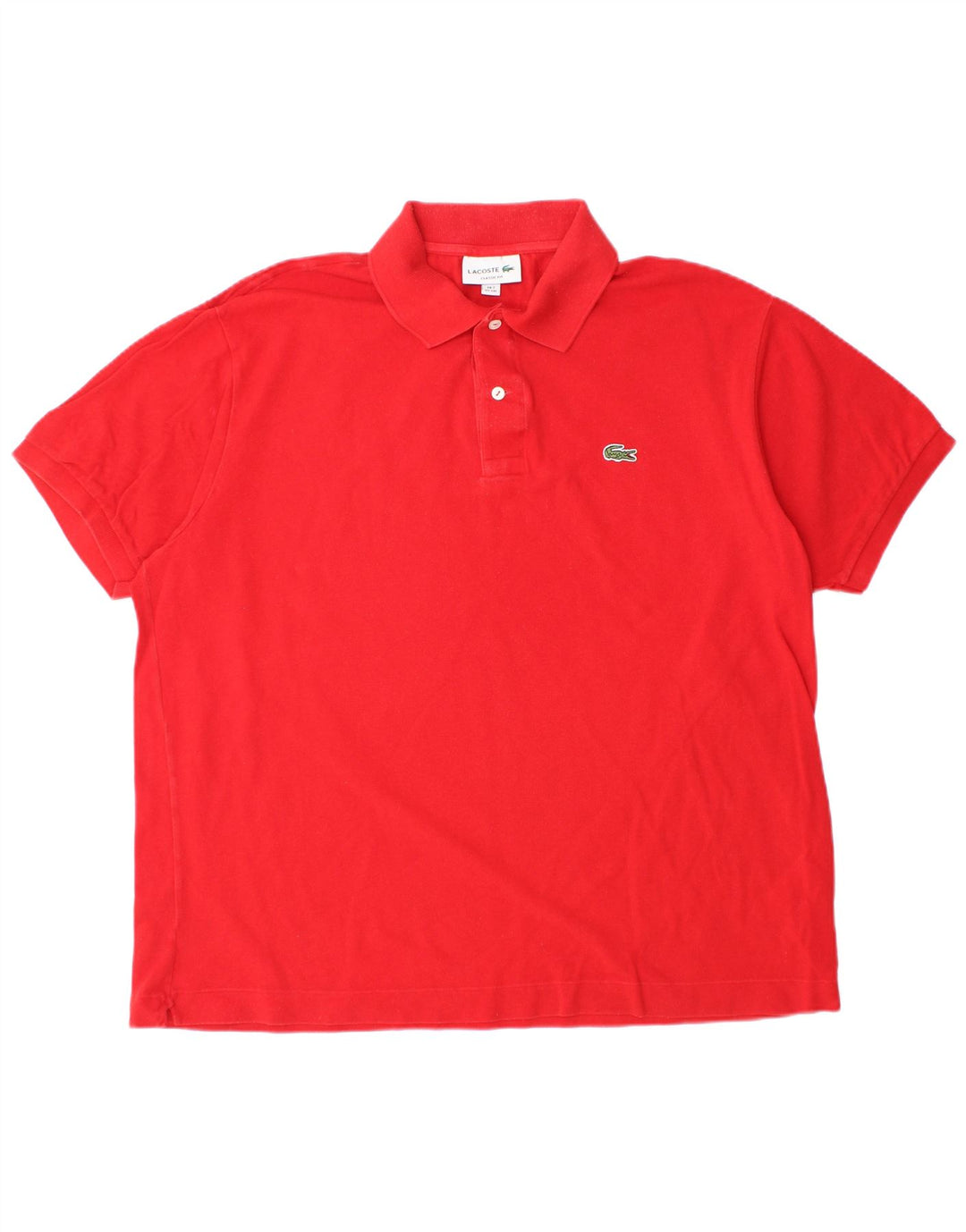 LACOSTE Polo coupe classique homme taille 7 2XL coton rouge