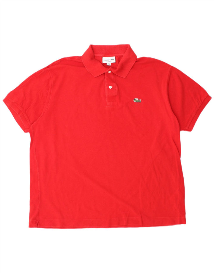 LACOSTE Polo coupe classique homme taille 7 2XL coton rouge