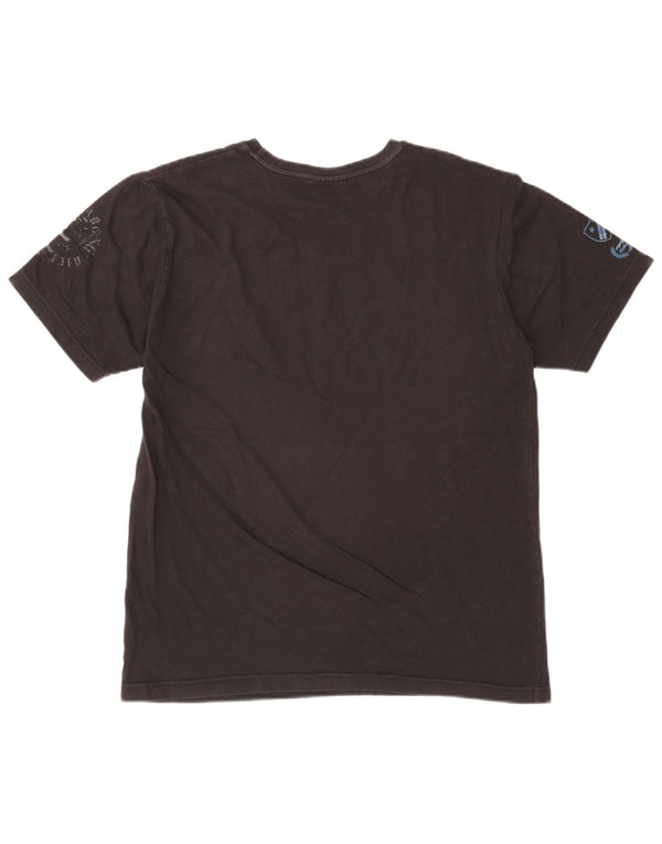 Billabong Mens Graphic T-Shirt Top Large Gris Coton