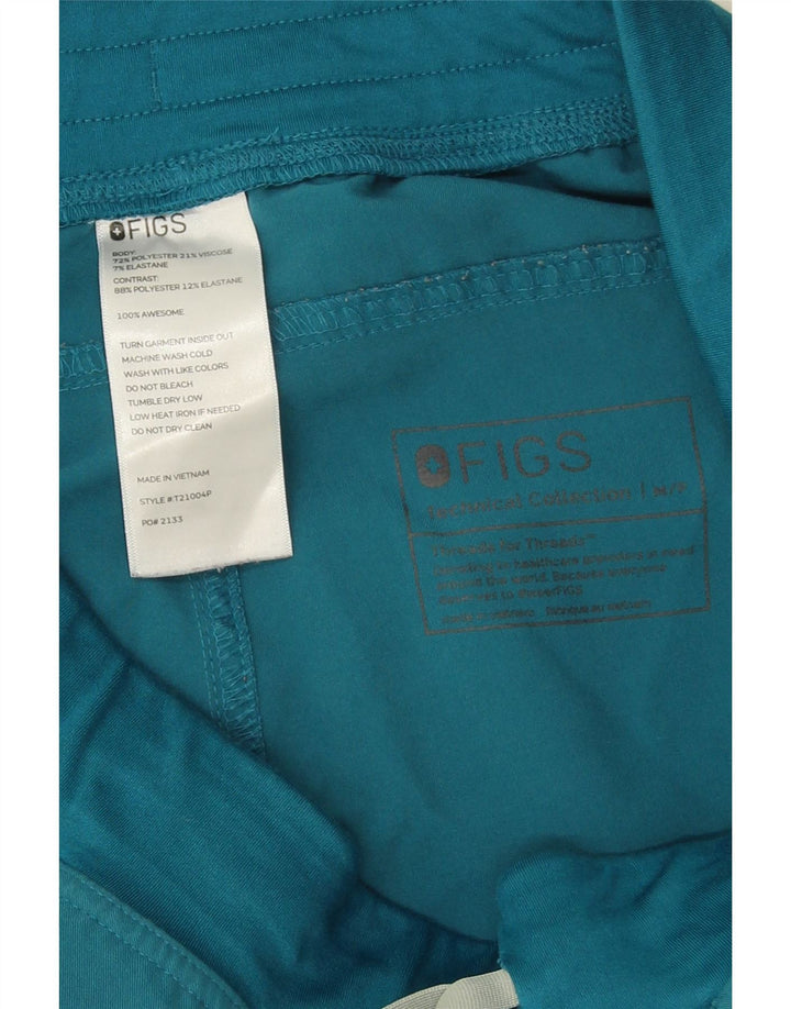 Figs Pantalon Cargo Droit Femme Moyen W30 L28 Bleu Polyester
