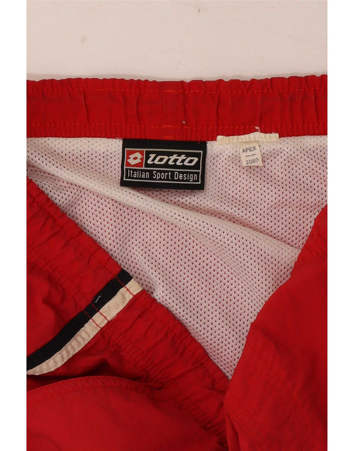 Lotto Short de Bain Homme XL Rayé Rouge