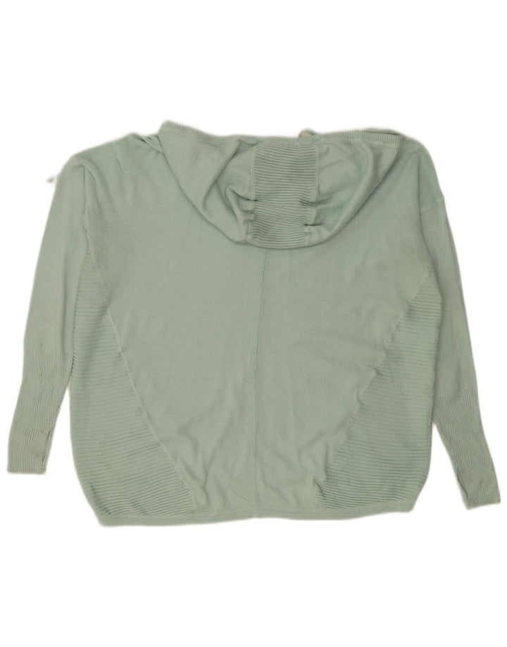 Athleta Pull surdimensionné à capuche pour femme UK 16 Large Turquoise