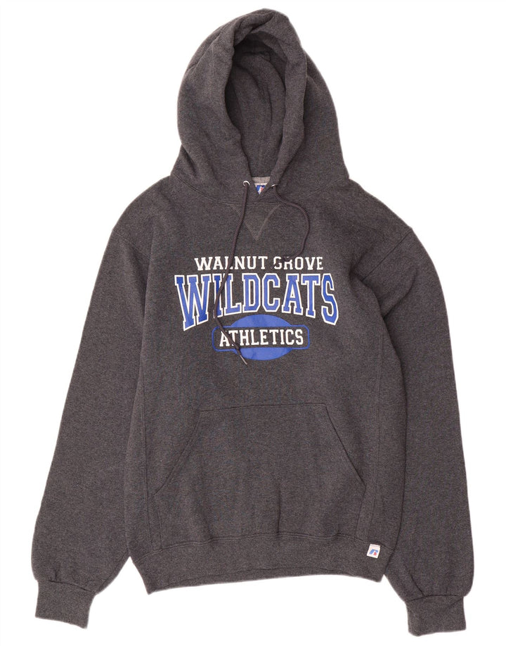 RUSSELL ATHLETIC Pull à capuche graphique Wildcats pour hommes, petit coton gris