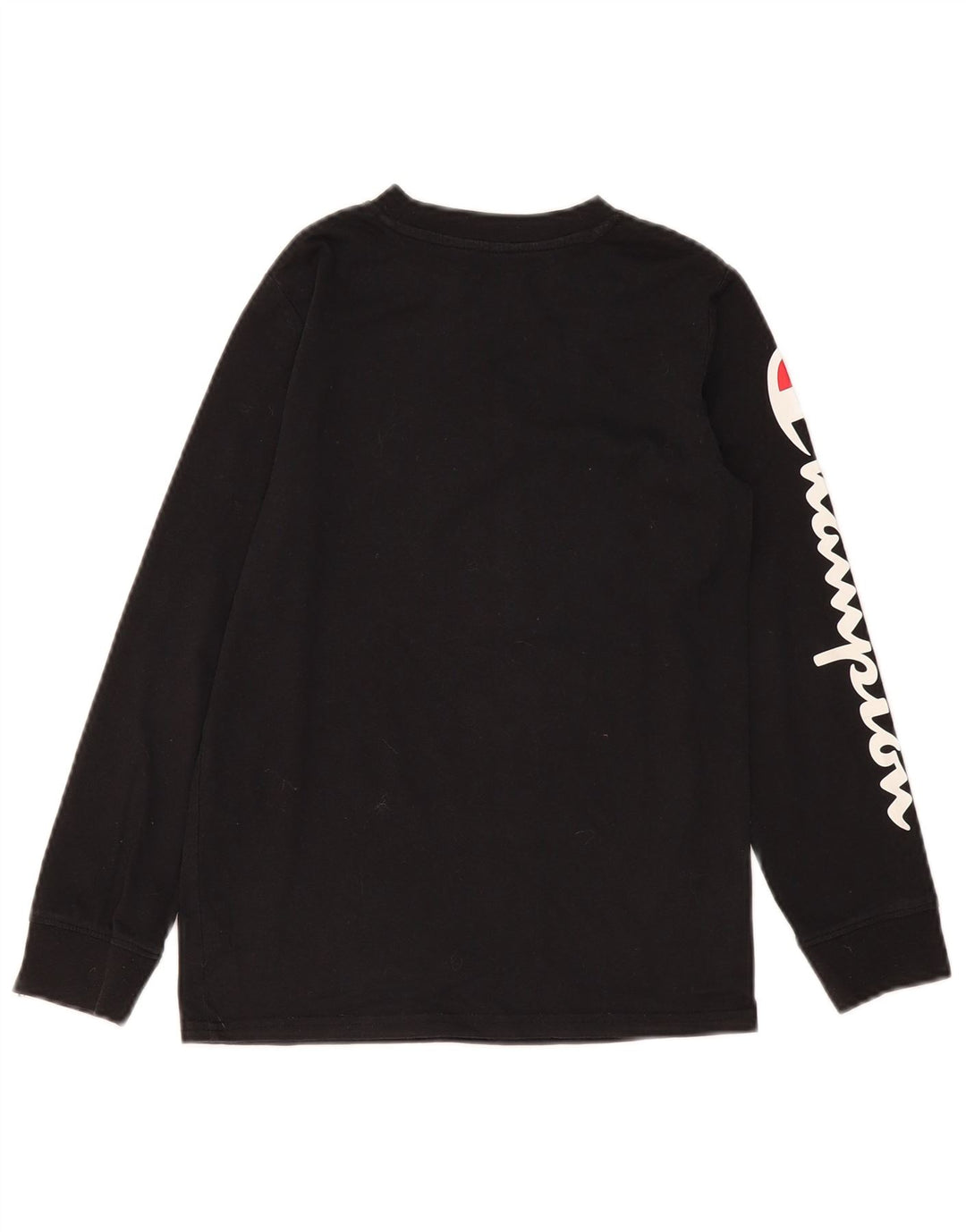 Champion Garçon Graphic Top Manches Longues 9-10 ans Coton Noir Moyen