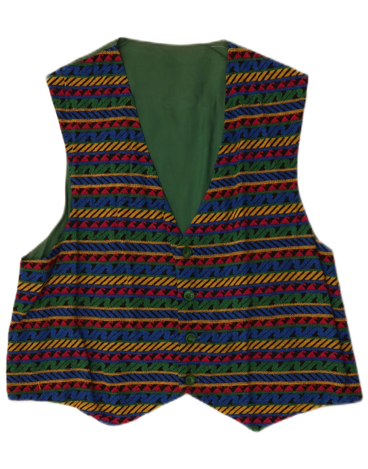 Gilet Homme Vintage XL Multicolore Géométrique