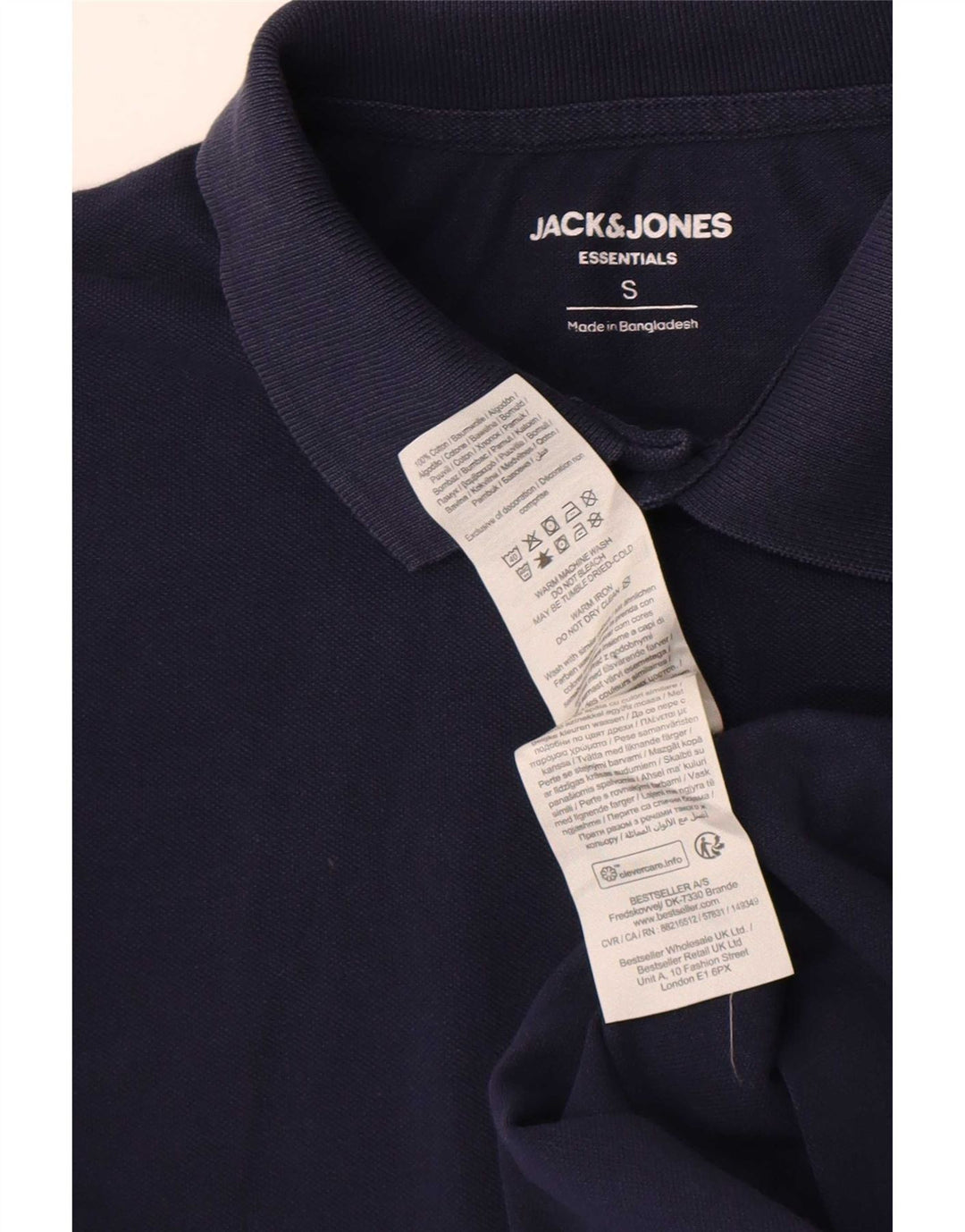 Jack & Jones Polo Homme Petit Bleu Marine Coton