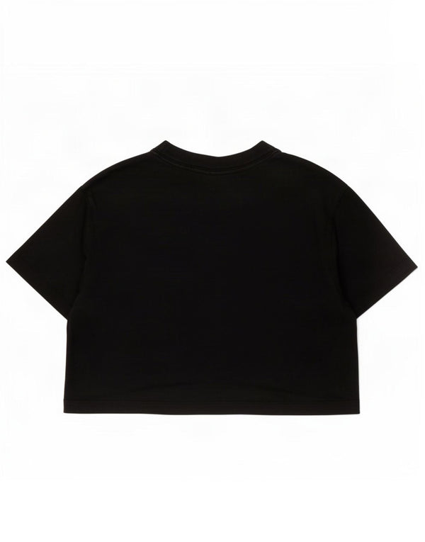 Nike T-shirt court surdimensionné pour femme UK 10 Petit coton noir