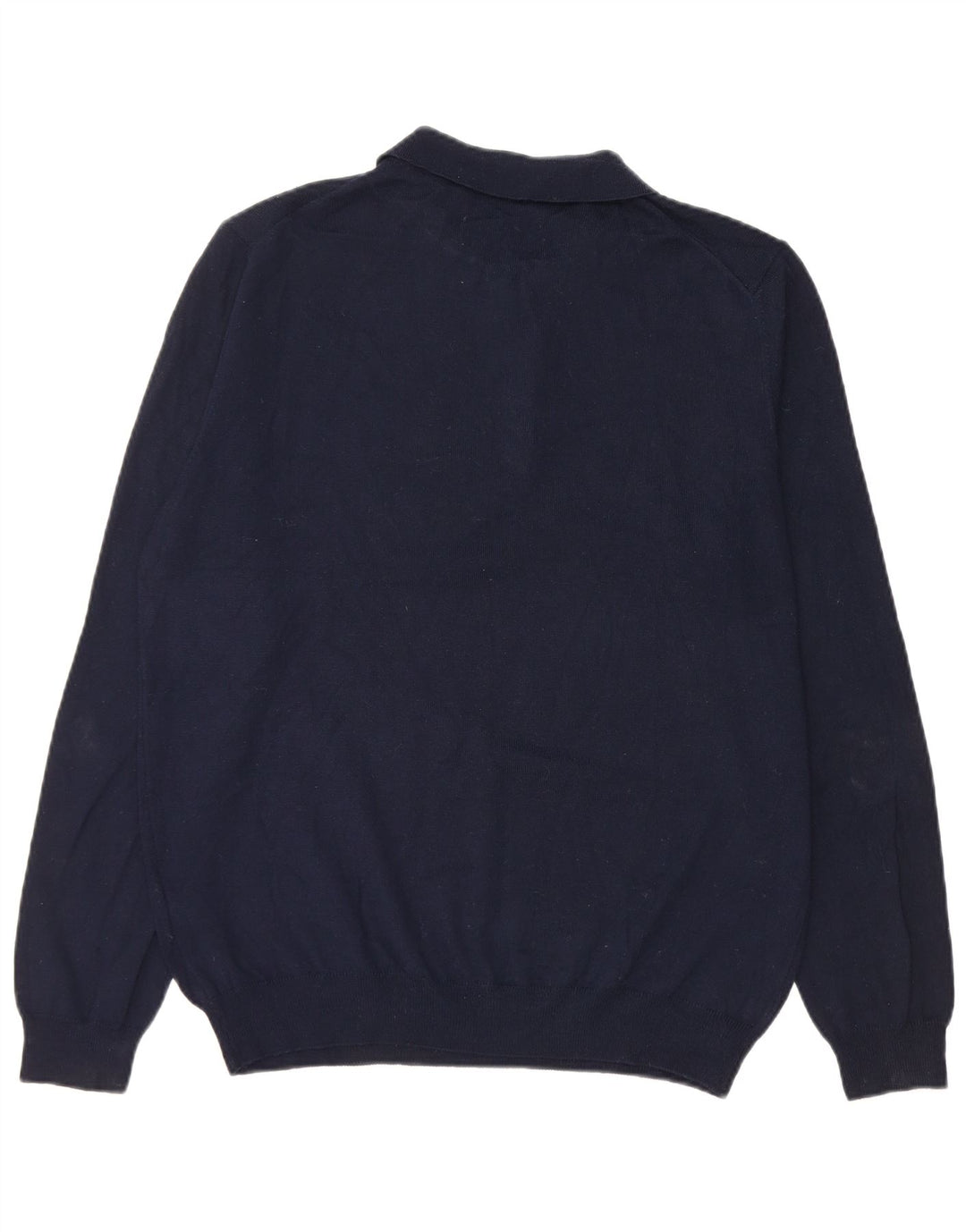 Marks & Spencer Pull col polo pour homme en acrylique bleu marine Taille L