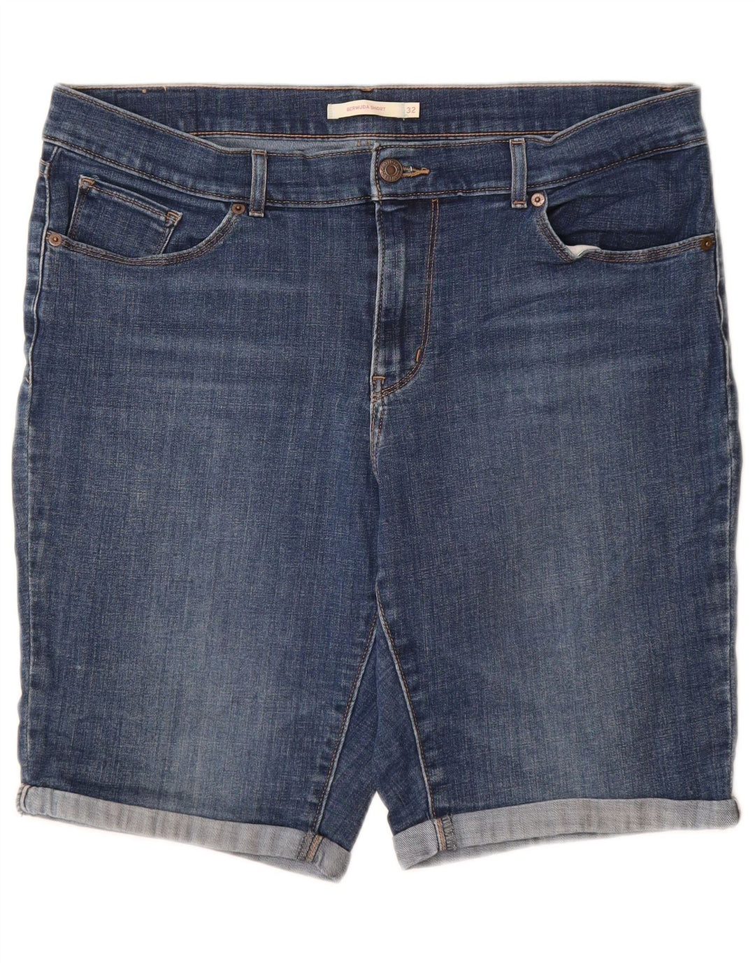LEVI'S Bermuda Denim Femme W32 Large Bleu Coton