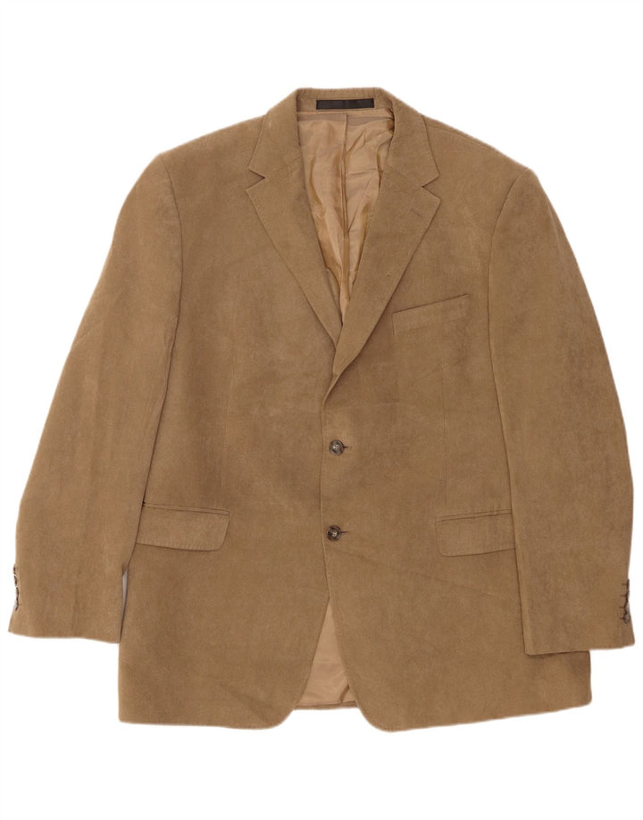 Marks & Spencer Veste blazer à 2 boutons pour homme UK 44 XL Marron Polyester