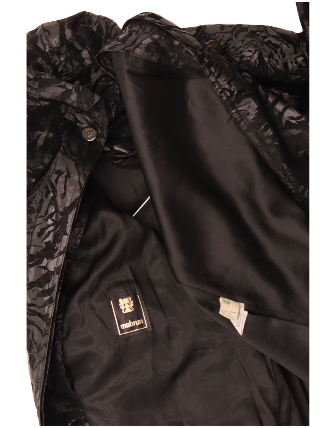 MABRUN Pardessus surdimensionné pour femme IT 42 Large Noir Floral