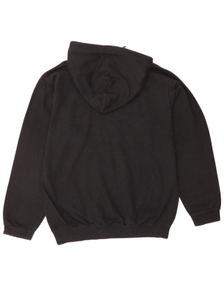 CHAMPION Mens Graphic Hoodie Jumper Medium Black Cotton