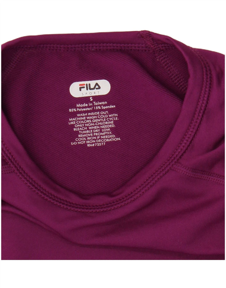 Fila Haut graphique à manches longues pour femme UK 10 Small Violet Polyester