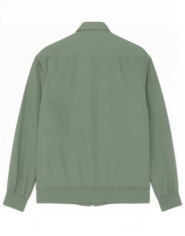 Zara Veste Bomber Homme UK 36 Petit Lyocell Vert