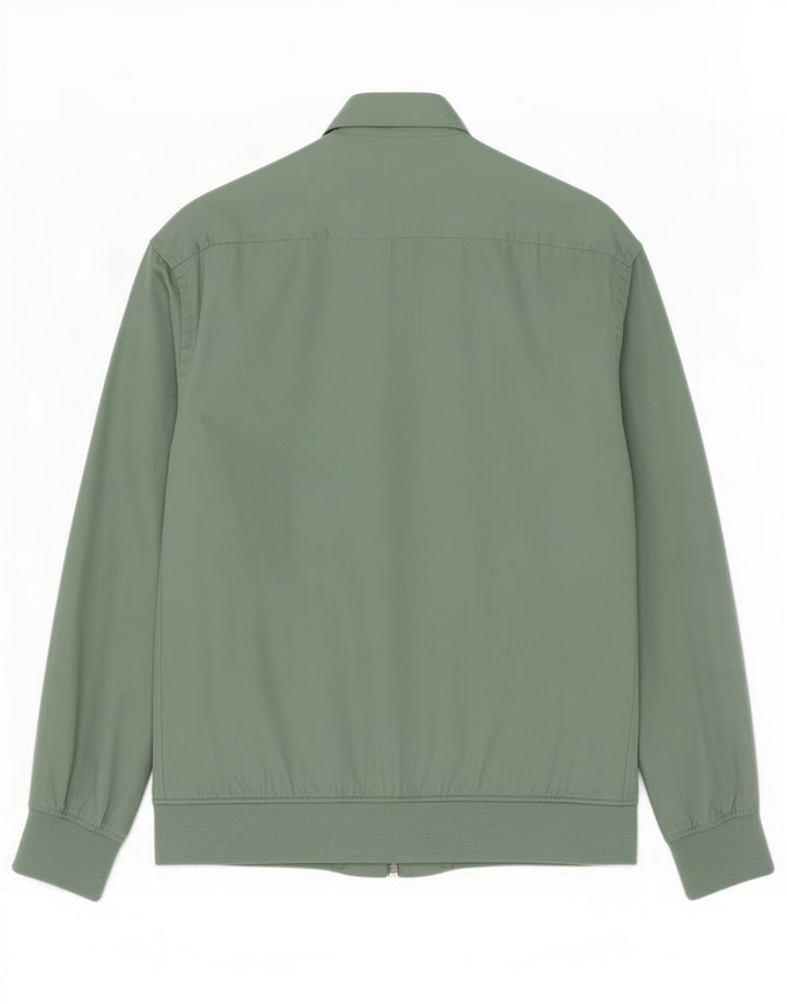 Zara Veste Bomber Homme UK 36 Petit Lyocell Vert