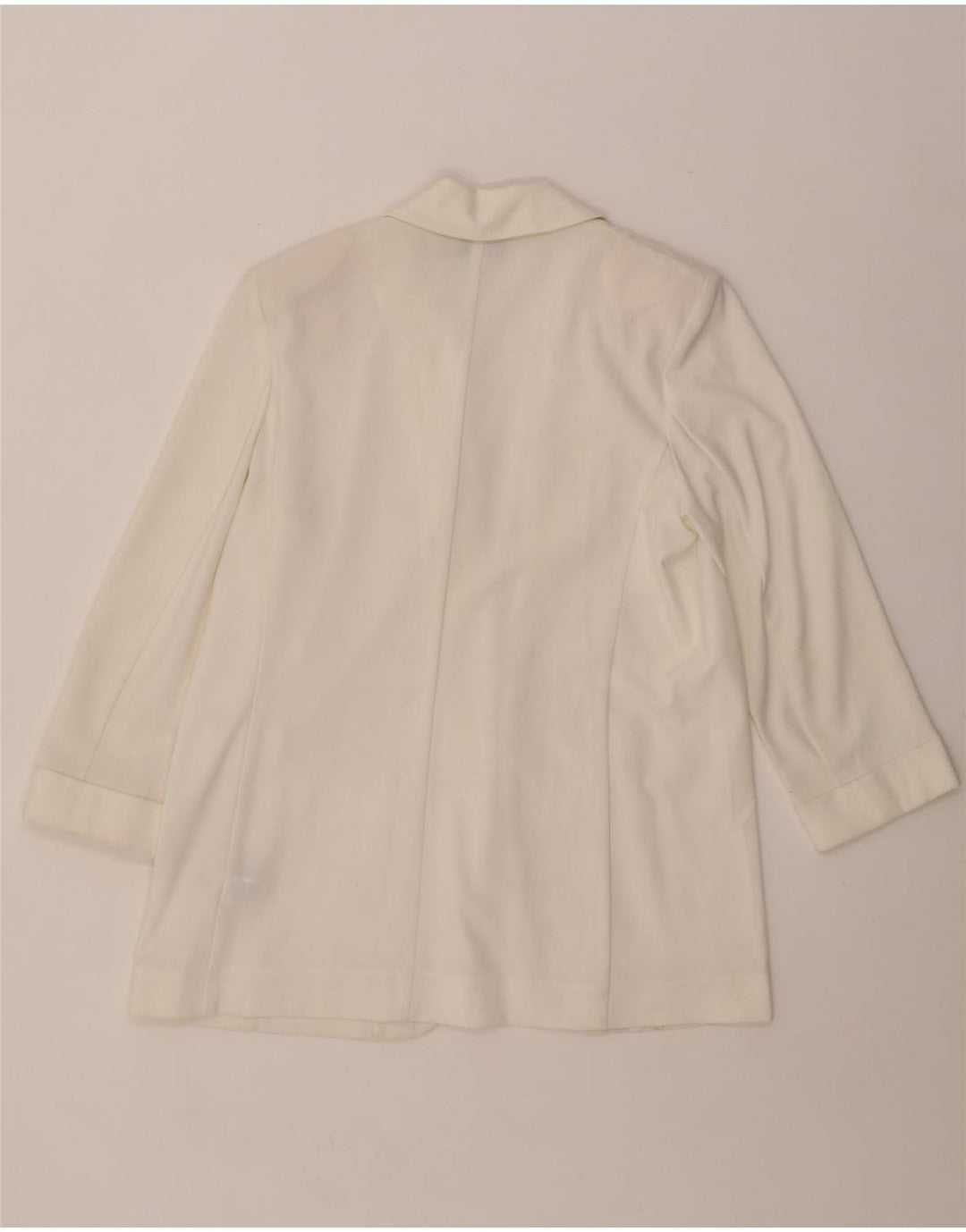 MARKS & SPENCER Veste blazer ouverte à manches 3/4 pour femme UK 12 Blanc moyen