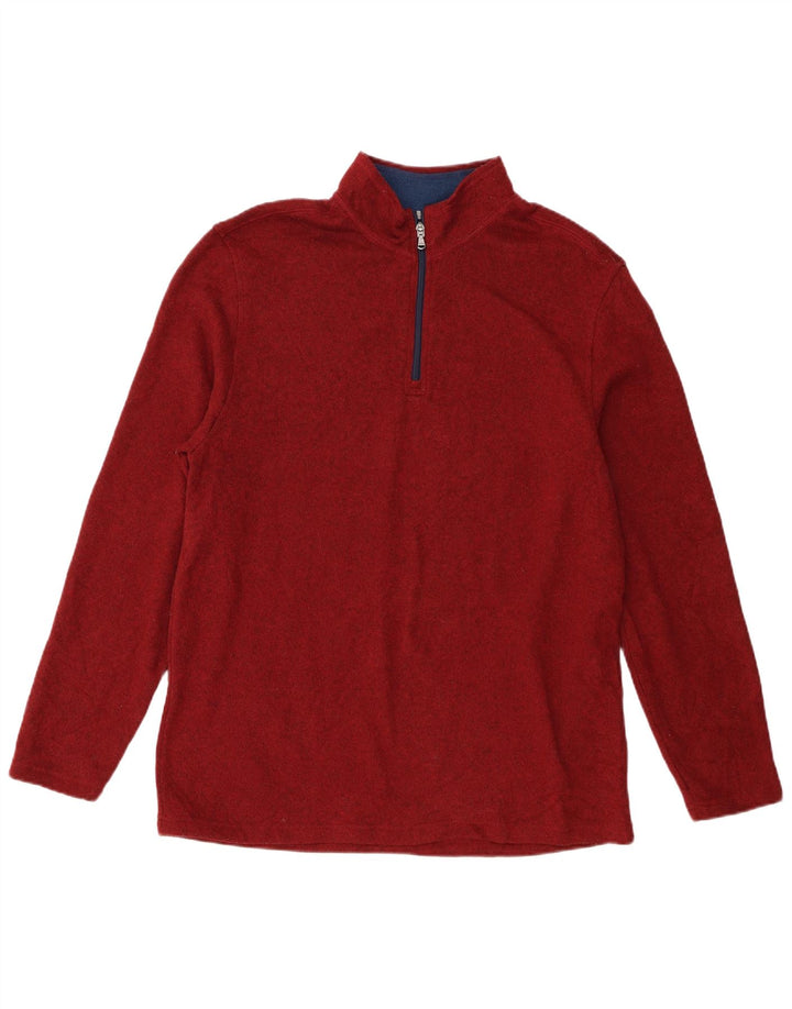 Izod Sweat col zippé homme XL rouge moucheté polyester