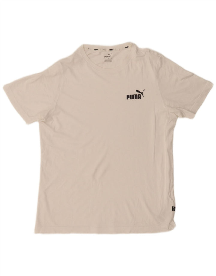Puma T-Shirt Homme Blanc Moyen Coton
