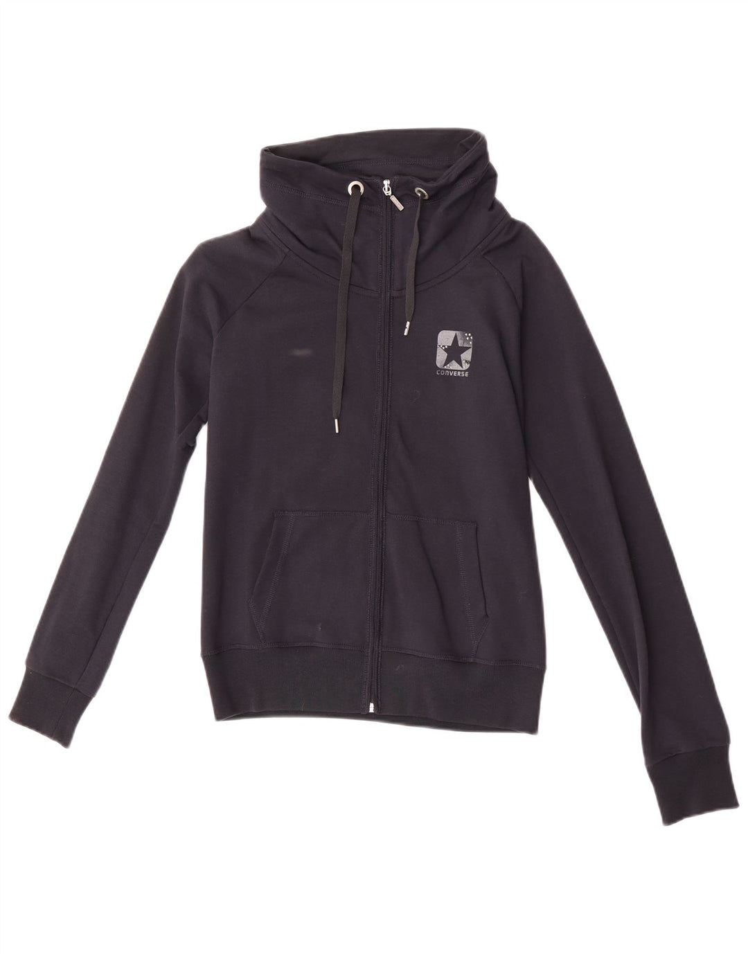 Converse Veste de survêtement pour femme UK 12 Bleu marine moyen Coton