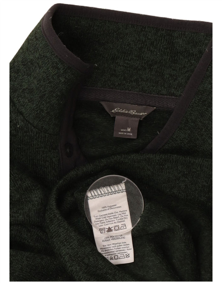 Eddie Bauer Sweat-shirt à col boutonné pour homme Vert moyen moucheté