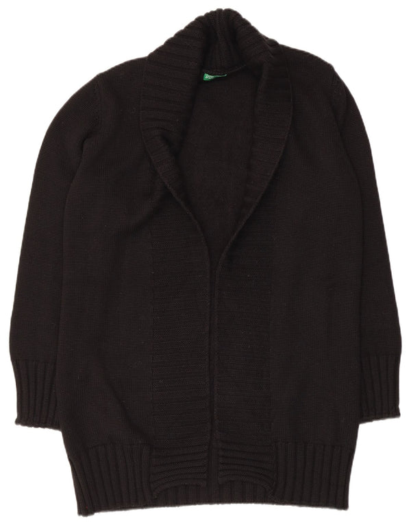 Benetton Pull Cardigan Ouvert Femme UK 12 Medium Noir