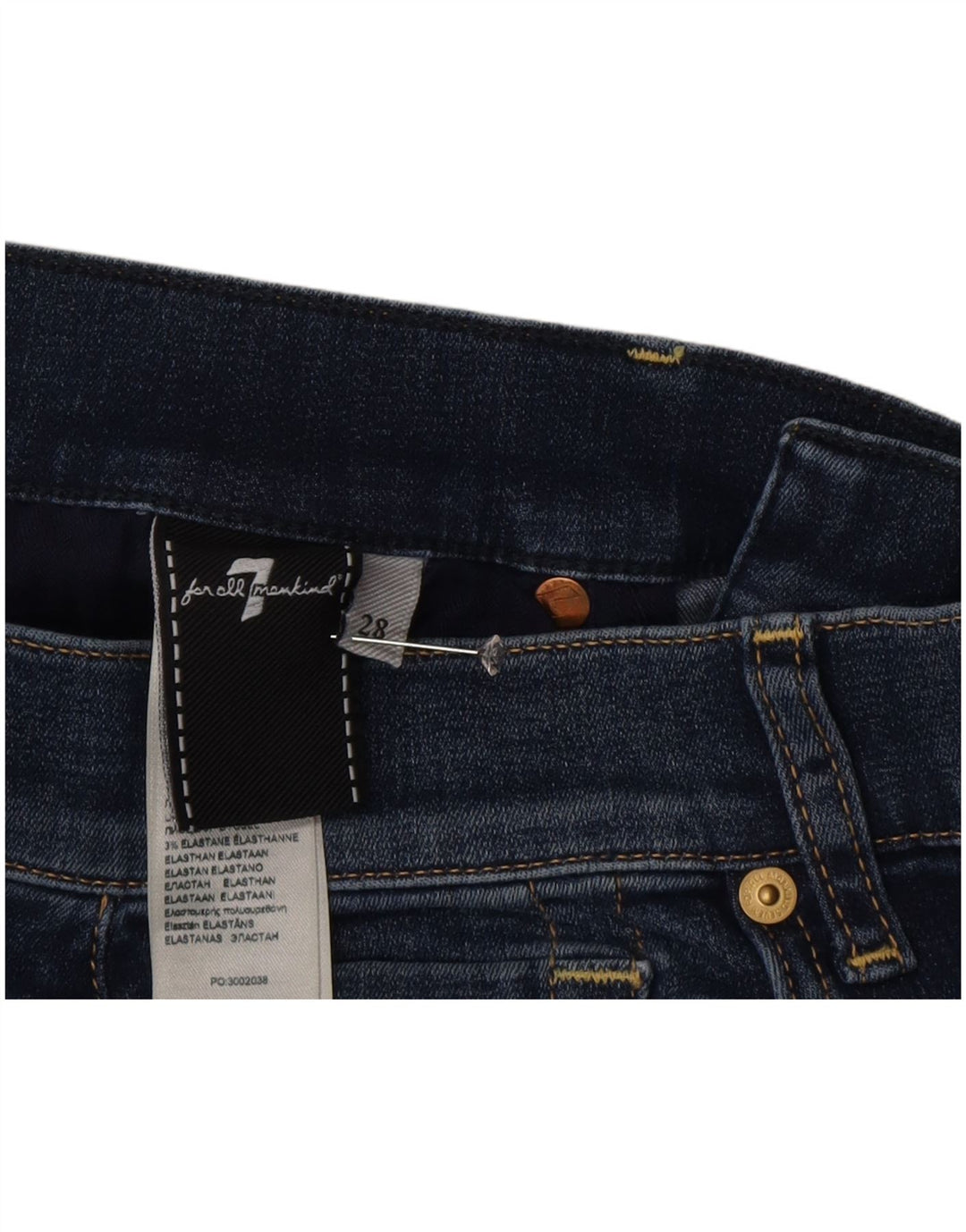 7 For All Mankind Jean Bootcut Femme W28 L34 Bleu Coton