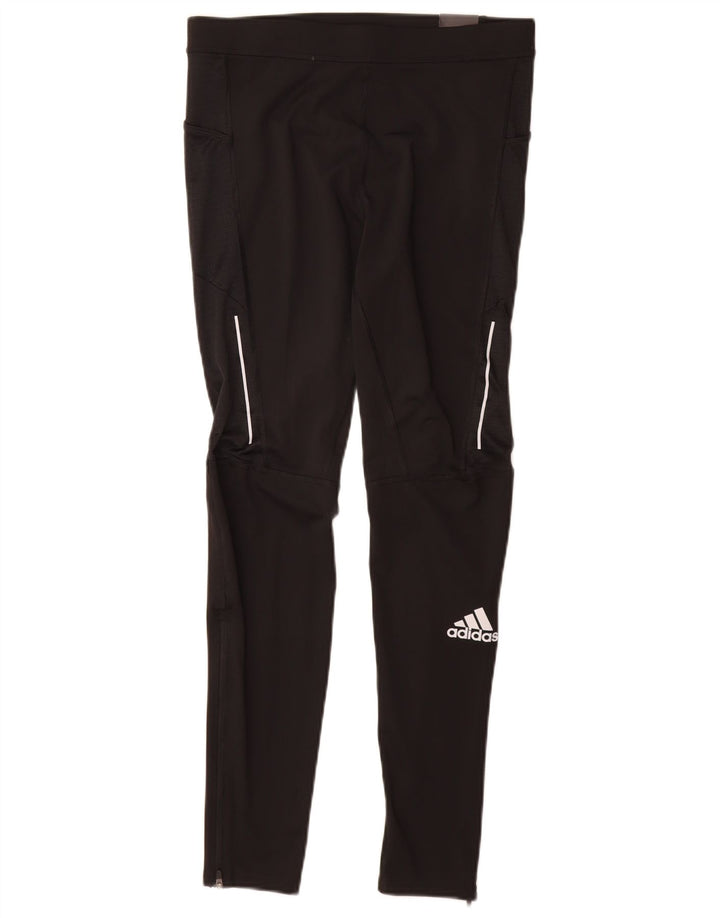 Adidas Femmes Aeroready Leggings UK 12 Moyen Noir Polyester