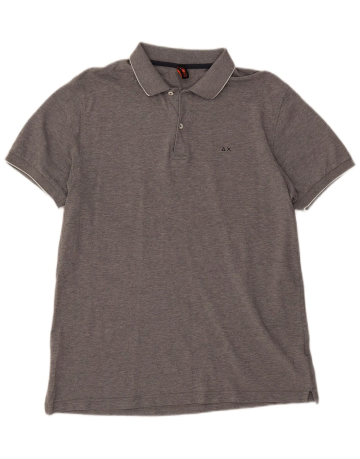 SUN68 Polo Homme XL Gris Moucheté Coton