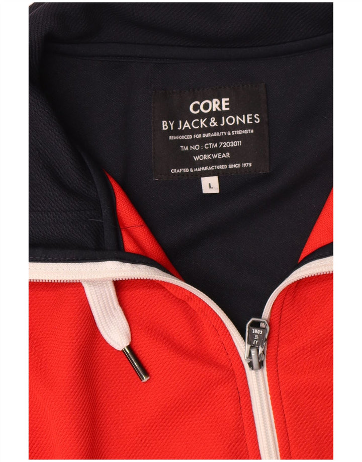 Jack & Jones Veste de Survêtement pour Homme Large Bleu Marine Colourblock