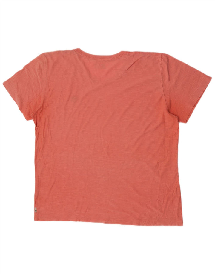 Timberland T-Shirt Regular Fit Homme Orange Moyen Coton