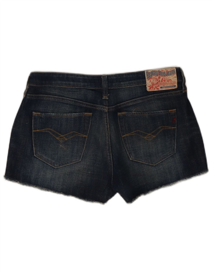 Replay Short En Jean Femme W28 Bleu Moyen Coton