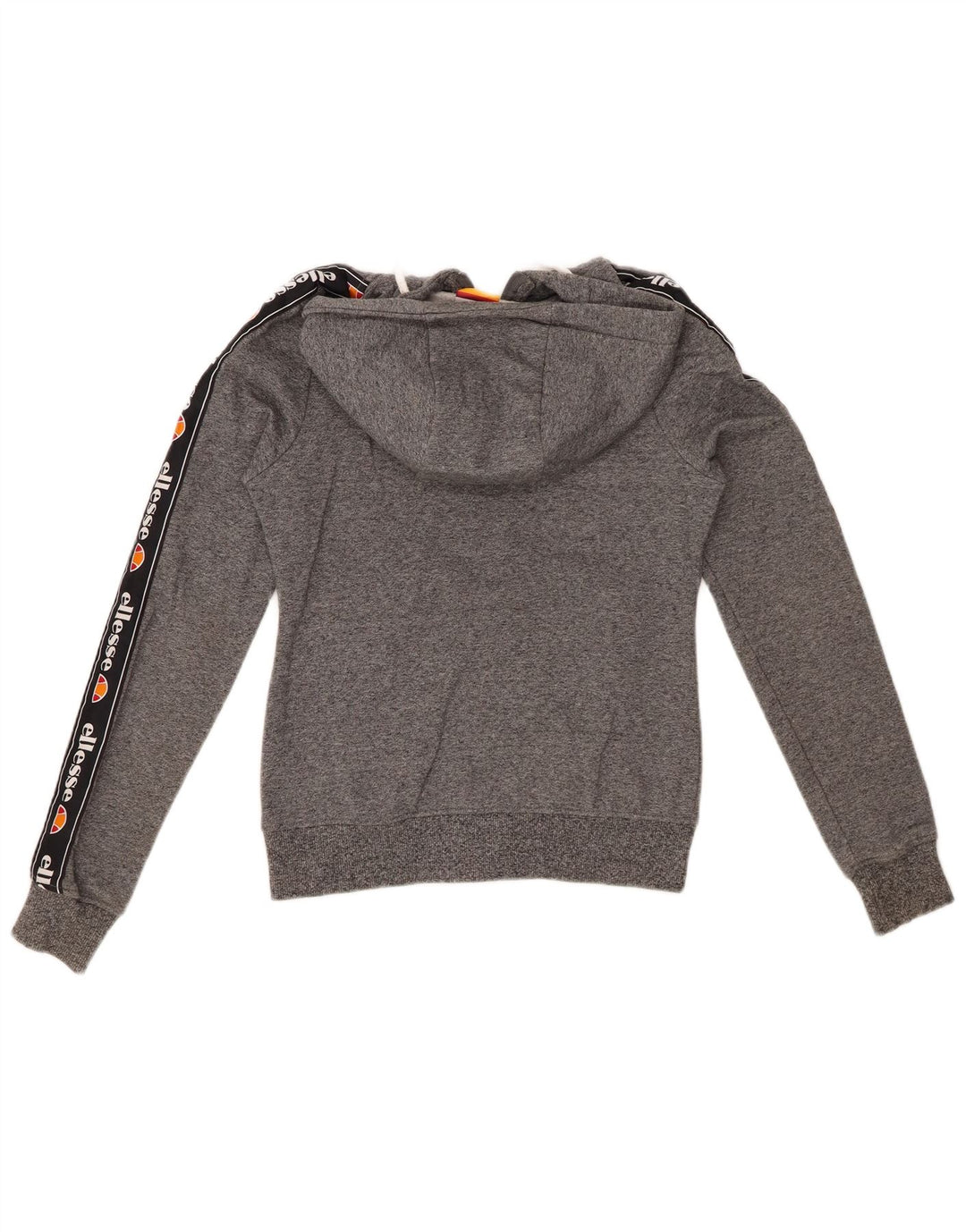 ELLESSE Pull à capuche zippé graphique pour femme UK 4 XS Gris chiné en coton