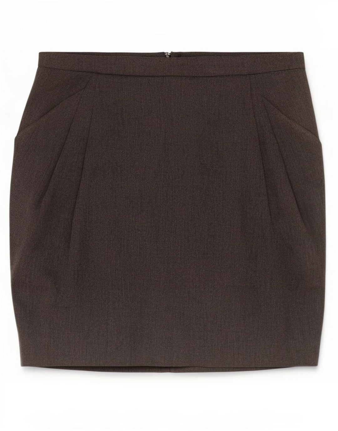 Zara Femme Mini Jupe Petit W26 Gris Polyester