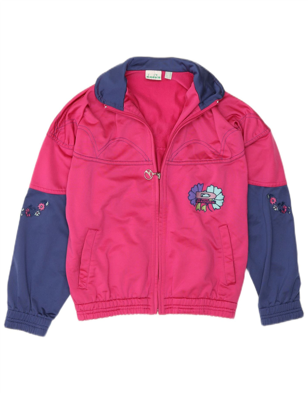 Diadora Veste de survêtement pour femme UK 28 Small Rose Colourblock Polyester