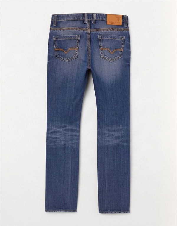 Guess Jean droit homme W30 L33 bleu coton
