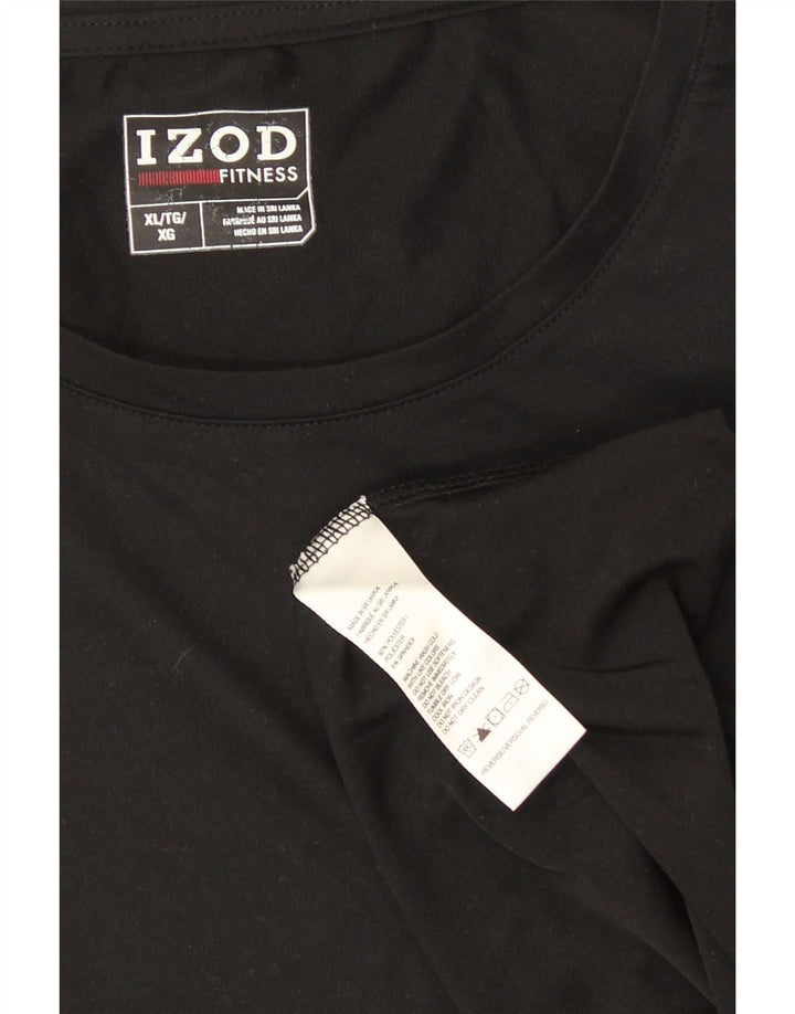 Izod T-Shirt Femme Top UK 18 XL Noir Polyester