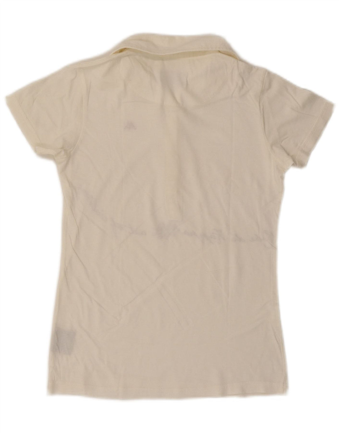 KAPPA Polo graphique pour femme UK 10 petit coton blanc