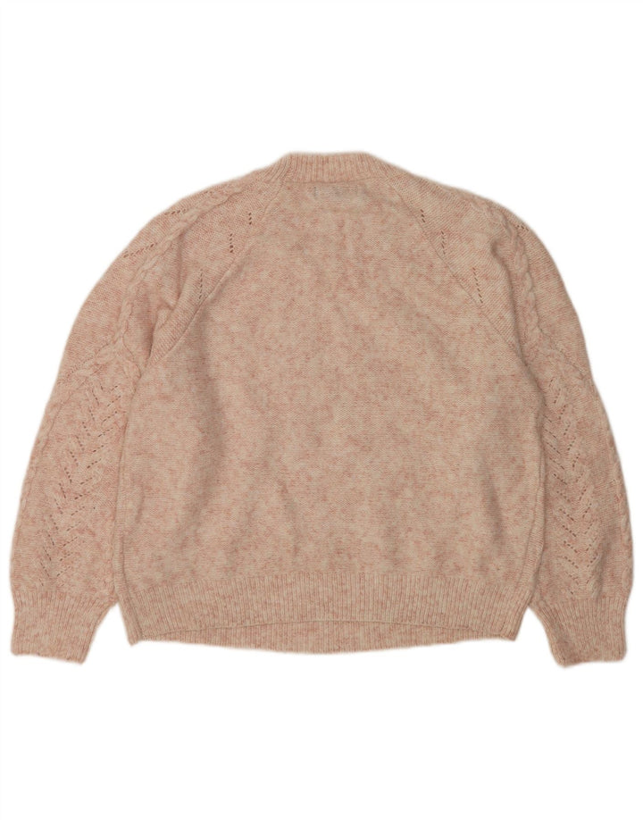 Marks & Spencer Pull à col rond pour femme UK 14 Polyester rose moyen