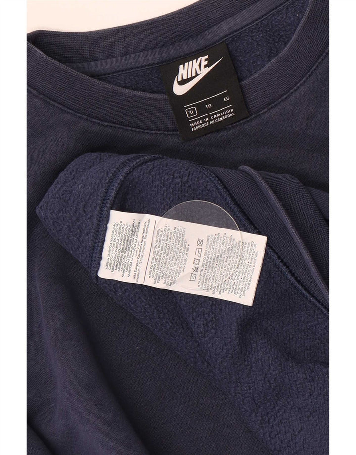 Nike Homme Sweatshirt Jumper XL Bleu Marine Coton